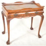 19TH CENTURY WALNUT SINGLE DRAWER SILVER TABLE