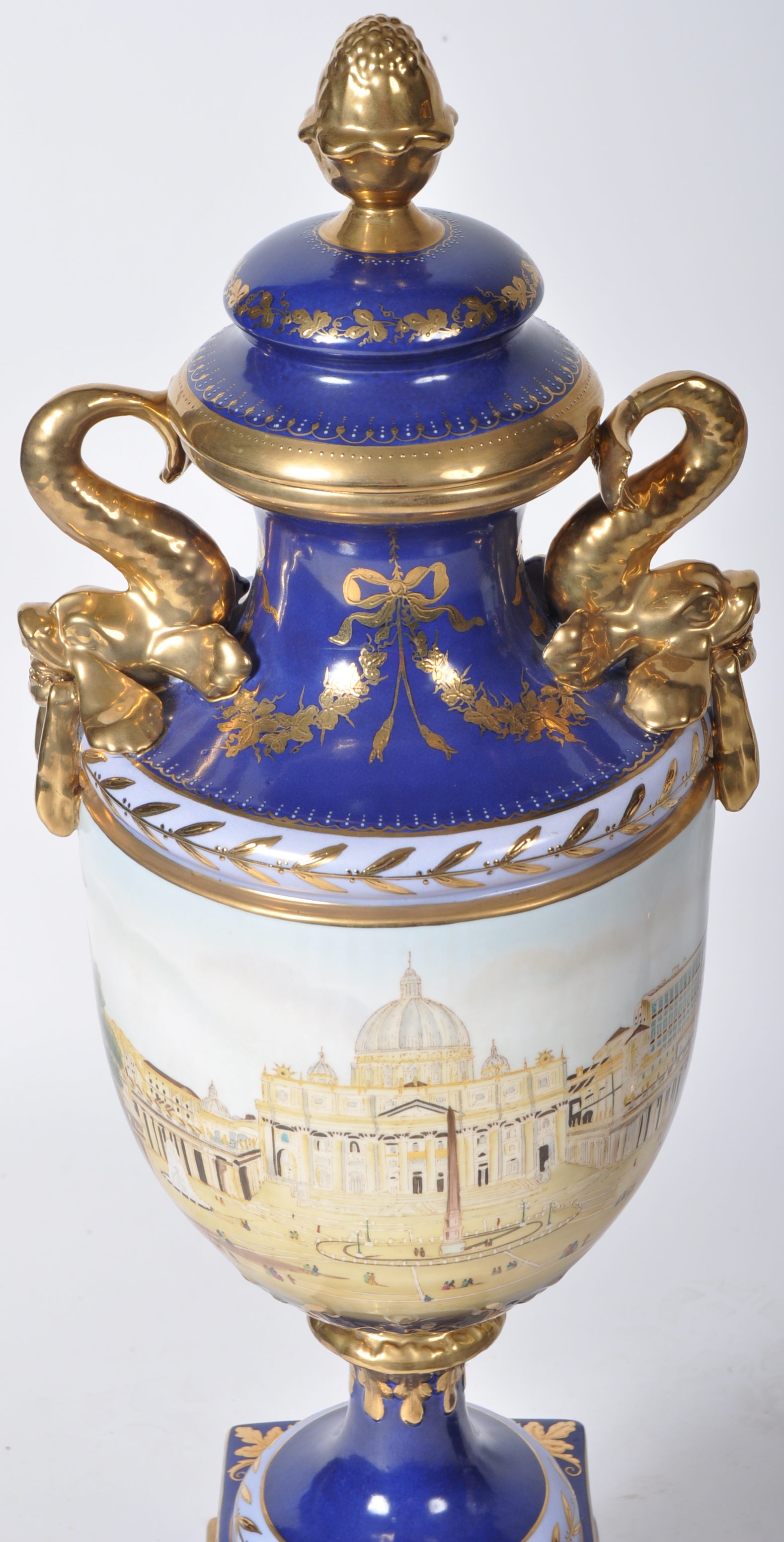 A PAIR OF FRENCH EMPIRE STYLE BALUSTER FORM VASES - Image 3 of 11