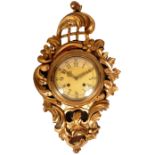 19TH CENTURY FRENCH CARVED CARTEL WALL CLOCK