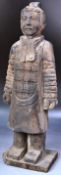 LARGE EARLY 20TH CENTURY CHINESE STONE WARRIOR FIGURE