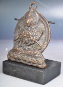 19TH CENTURY SOUTHERN INDIAN BRONZE AMULET ALTAR PIECE