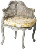 19TH CENTURY FRENCH BERGERE CORNER CHAIR