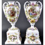 PAIR OF EARLY 20TH CENTURY VICTORIA AUSTRIA PORCELAIN VASES