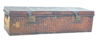 19TH CENTURY VICTORIAN CAPTAIN RS LE BAS OWNED MILITARY TRUNK