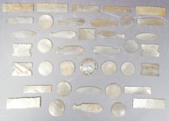 COLLECTION OF CHINESE MOTHER OF PEARL GAMING PIECES
