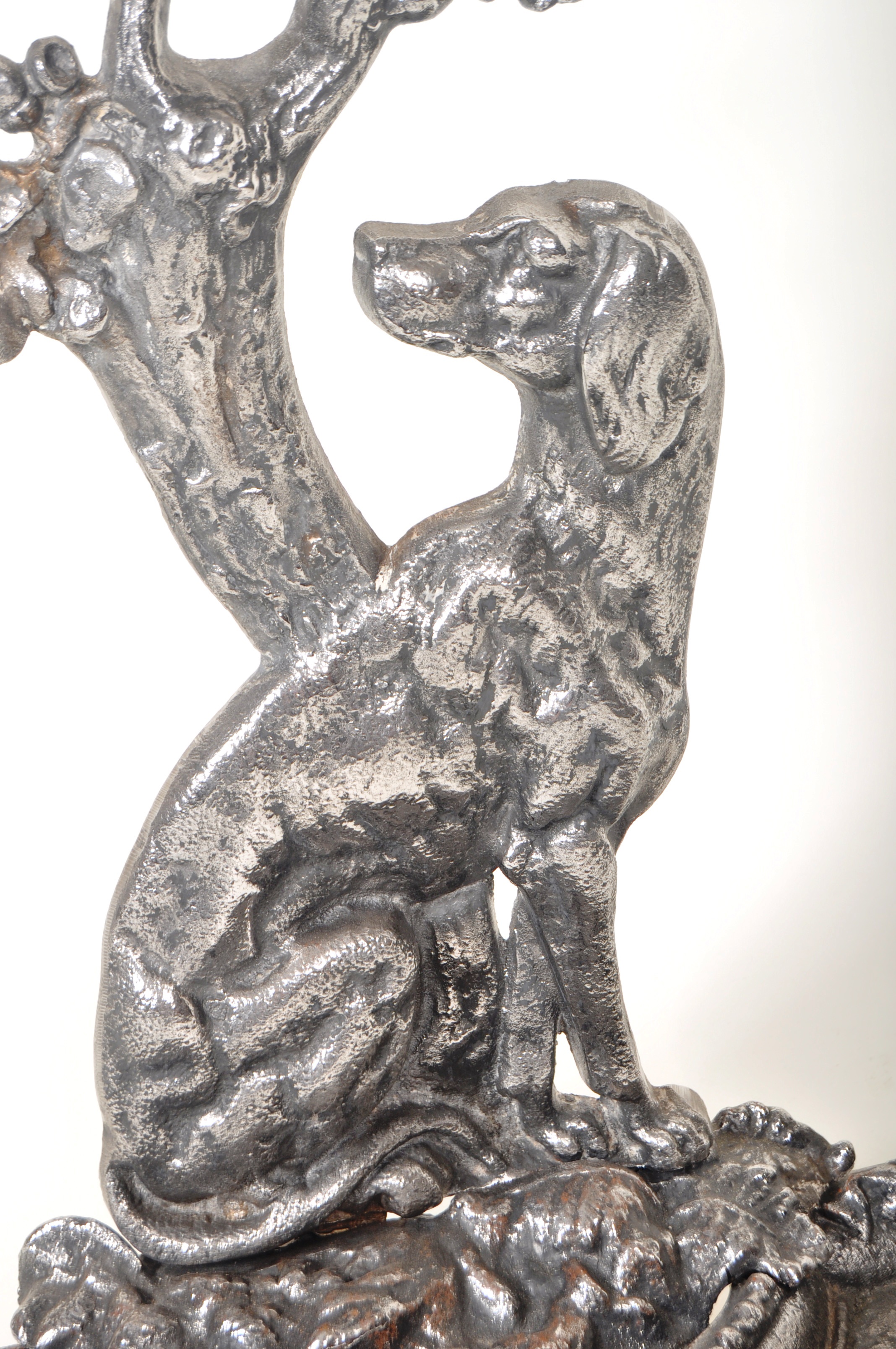 19TH CENTURY COALBROOKDALE MANNER CAST IRON DOG STICKSTAND - Image 5 of 8