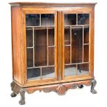 IRISH CARVED MAHOGANY DISPLAY CABINET VITRINE