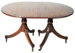 EARLY 19TH CENTURY REGENCY PEDESTAL DINING TABLE