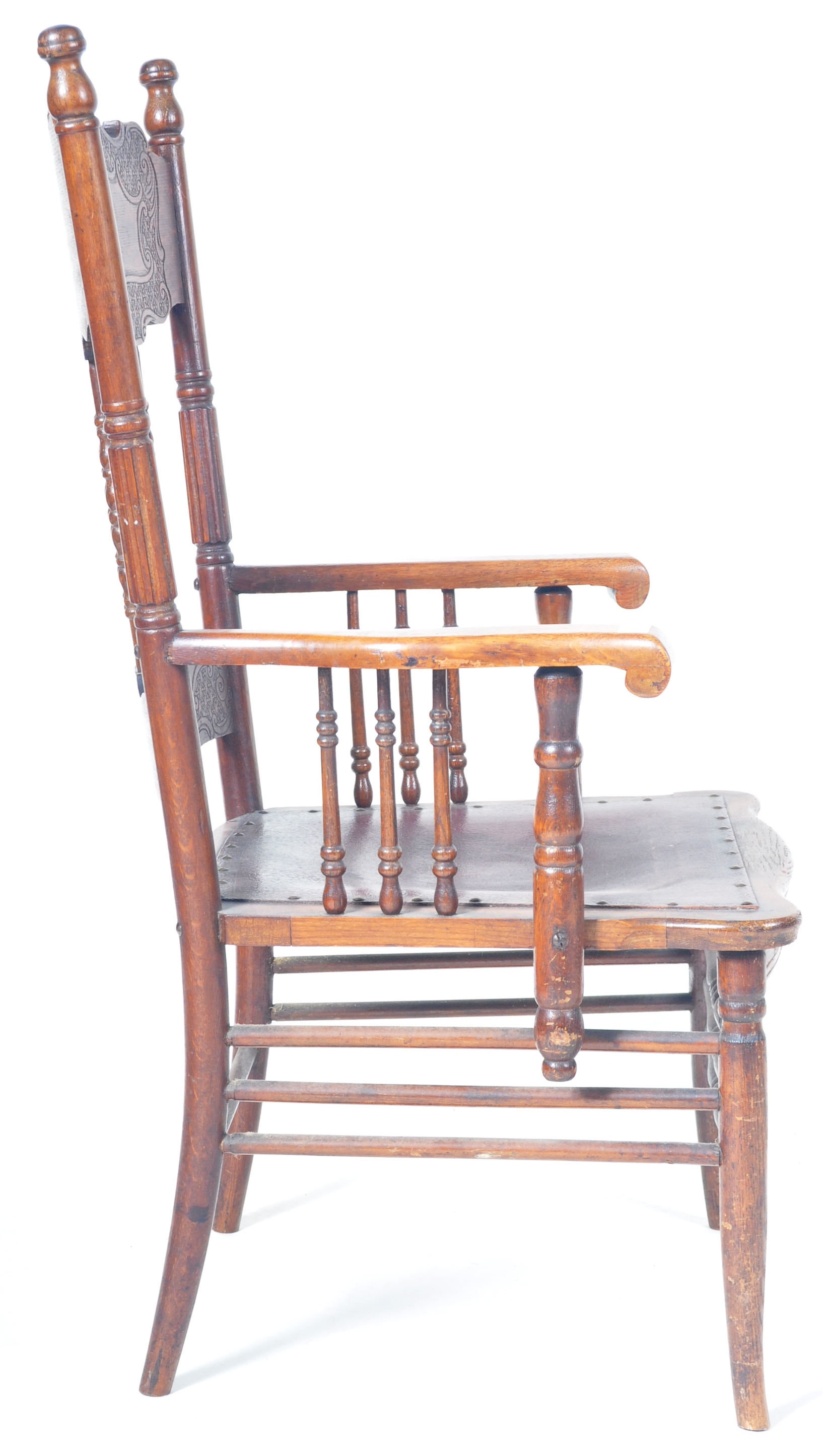 20TH CENTURY AMERICAN MAHOGANY CARVER ARMCHAIR - Image 6 of 11