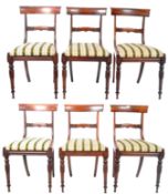 SIX 19TH CENTURY ROSEWOOD DINING CHAIRS IN THE GILLOW MANNER
