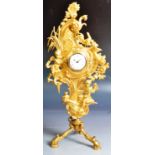 18TH CENTURY GEORGE III ORMOLU BRONZE CLOCK ON STAND