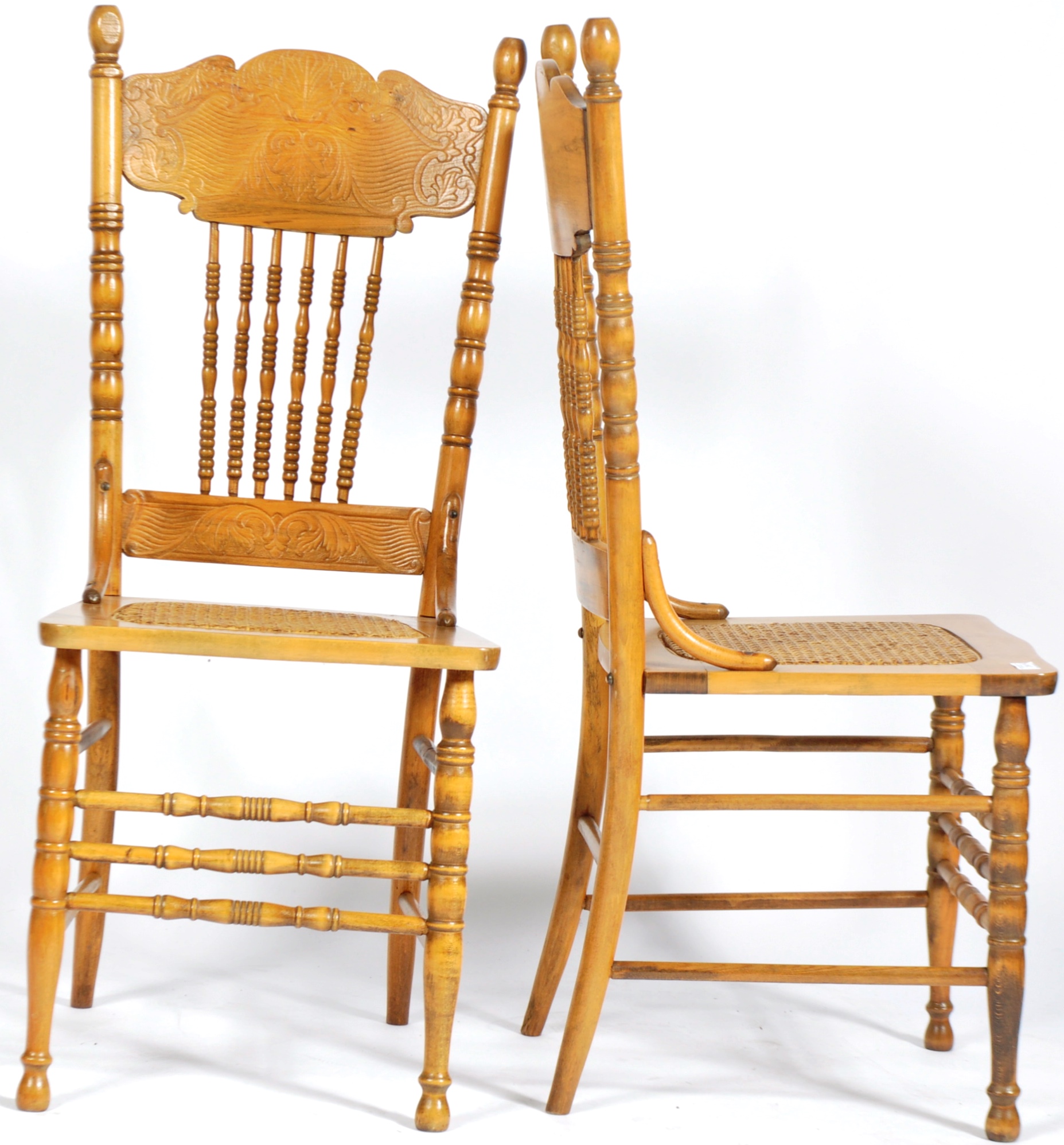 SET OF 12 EARLY 20TH CENTURY AMERICAN LARKIN PRESS BACK DINING CHAIRS - Image 6 of 8