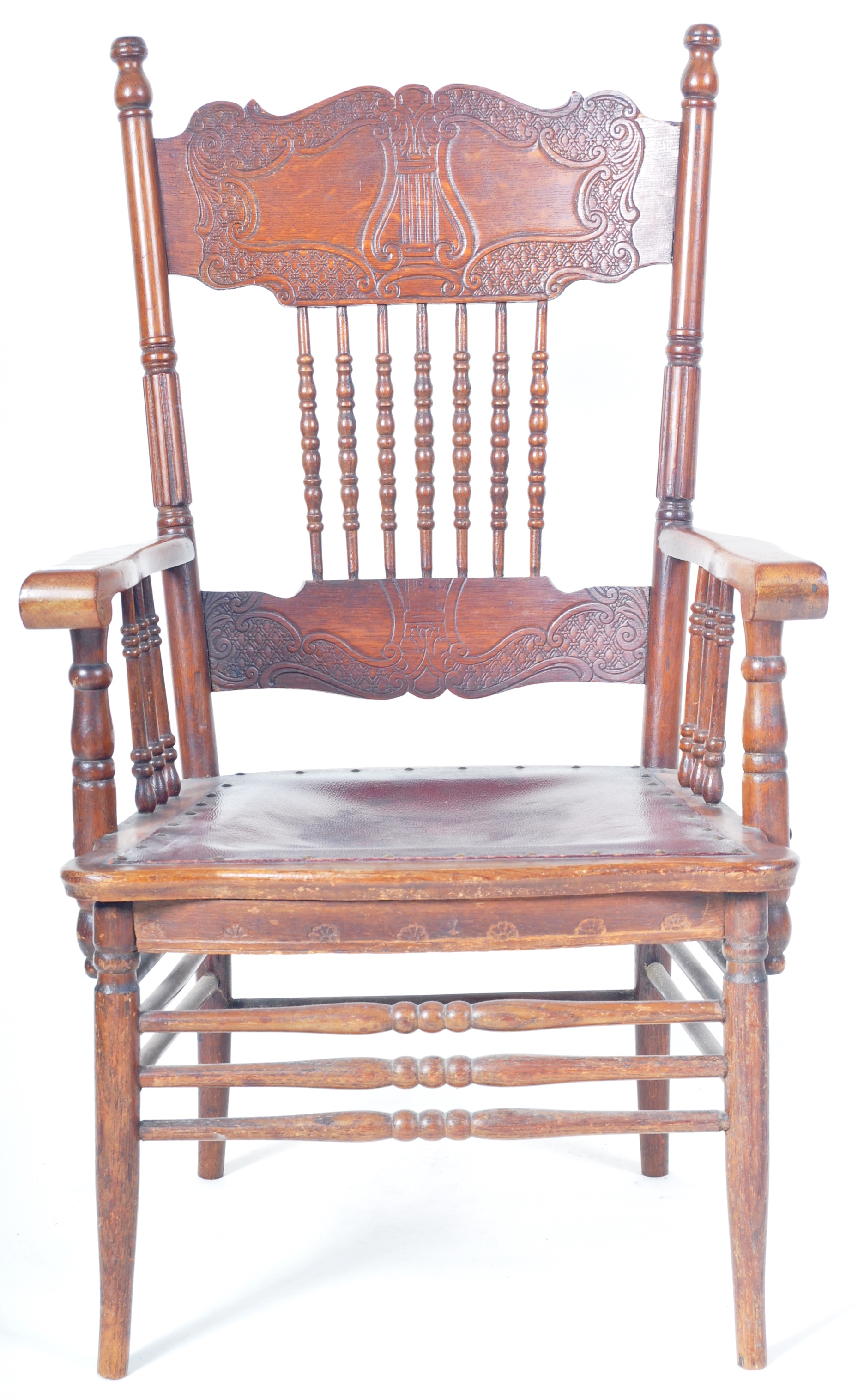 20TH CENTURY AMERICAN MAHOGANY CARVER ARMCHAIR - Image 5 of 11