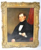 19TH CENTURY VICTORIAN OIL ON CANVAS PORTRAIT PAINTING