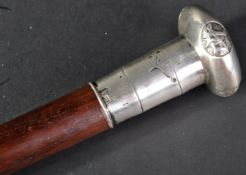 20TH CENTURY CHINESE SILVER TOPPED WALKING STICK CANE