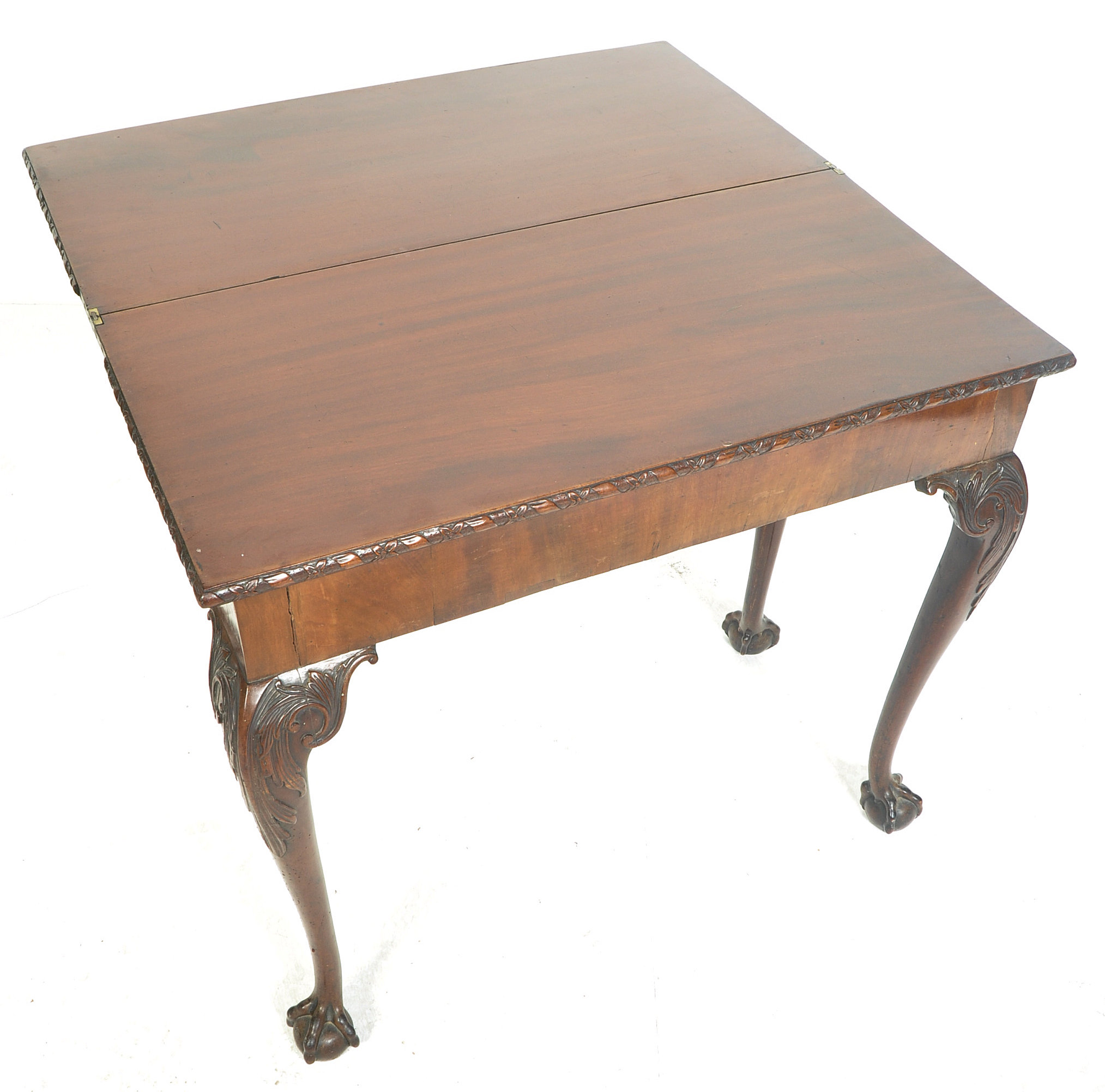 18TH CENTURY GEORGE III MAHOGANY TEA TABLE - Image 6 of 9