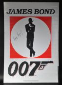 GEORGE LAZENBY - JAMES BOND 007 - LARGE AUTOGRAPHED BOND POSTER