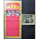 THE MARX BROTHERS - ORIGINAL VINTAGE POSTER & LOBBY CARD