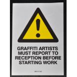 BANKSY (BRITISH 1974-) - GRAFFITI ARTISTS REPORT - ORIGINAL STICKER