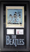 THE BEATLES - SCARCE MULTI-SIGNED BUTCHER COVER ARTWORK PIECE