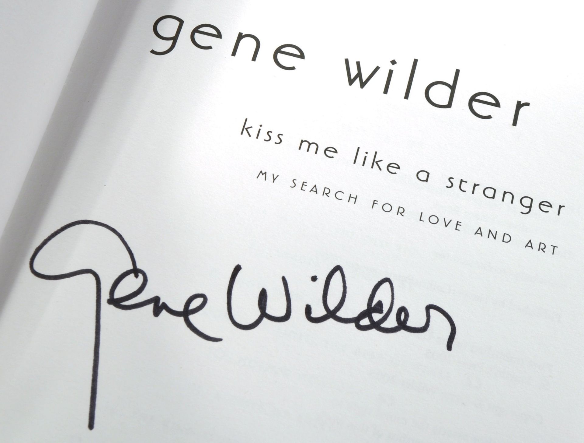 GENE WILDER (1933-2016) - KISS ME LIKE A STRANGER - SIGNED BOOK - Image 2 of 5