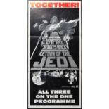 STAR WARS - VINTAGE AUSTRALIAN TRIPLE BILL ONE SHEET POSTER