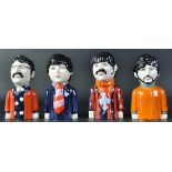 THE BEATLES - PEGGY DAVIES - SET OF LIMITED EDITION CERAMIC STATUES