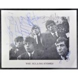 THE ROLLING STONES - EARLY SIGNED PROMO PHOTO OBTAINED IN BRISTOL