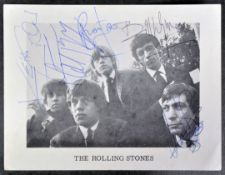 THE ROLLING STONES - EARLY SIGNED PROMO PHOTO OBTAINED IN BRISTOL