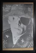 LOU REED (1942-2013) - VELVET UNDERGROUND - LARGE AUTOGRAPHED POSTER