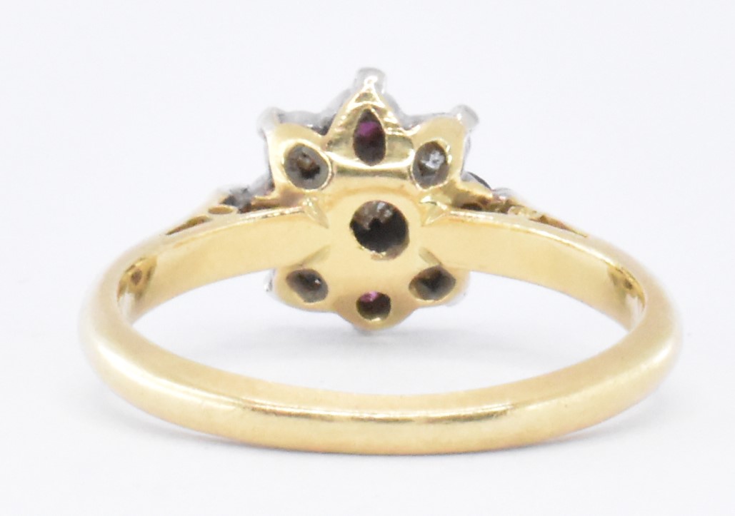 HALLMARKED 18CT GOLD DIAMOND & RUBY RING - Image 4 of 5