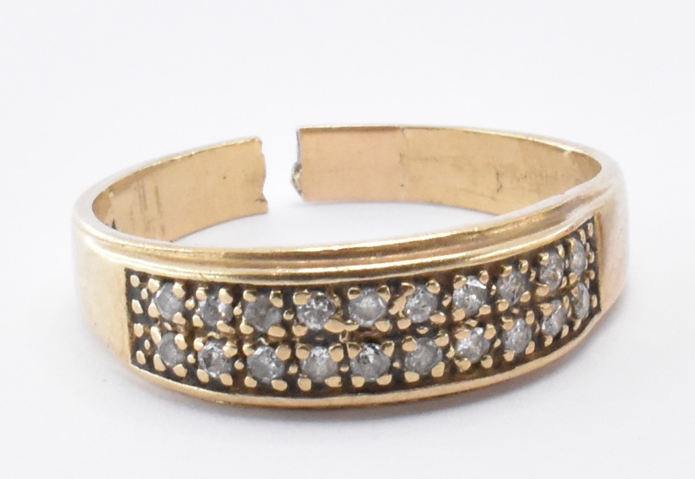 HALLMARKED 9CT GOLD BRACELET WITH 9CT GOLD & DIAMOND RING - Image 2 of 7