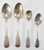 FOUR VICTORIAN SILVER HALLMARKED SPOONS