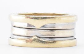 14CT GOLD TWO TONE FLEXIBLE BAND RING