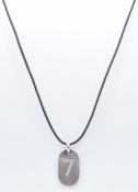 GUCCI SILVER DOG TAG NECKLACE