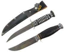 TWO WWII SECOND WORLD WAR THIRD REICH NAZI GERMAN TRENCH KNIVES