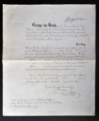 HM QUEEN MARY OF TECK - SIGNED OBE CHARTER TO FRANK JAMES HARRIS
