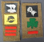 TWO BRITISH INFANTRY REGIMENT FORMATION DIVISION PATCHES