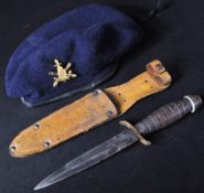 FALKLAND'S WAR ARGENTINE MARINES BERET AND BOOT KNIFE