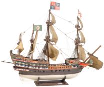 LARGE MODEL OF THE MARY ROSE - TUDOR WARSHIP