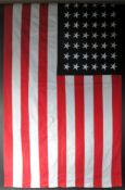 20TH CENTURY VINTAGE UNITED STATES OF AMERICA LINEN FLAG