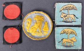 COLLECTION OF INDIAN & MALAYAN WWII FORMATION PATCHES