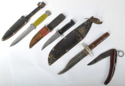 COLLECTION OF ASSORTED VINTAGE FIGHTING KNIVES