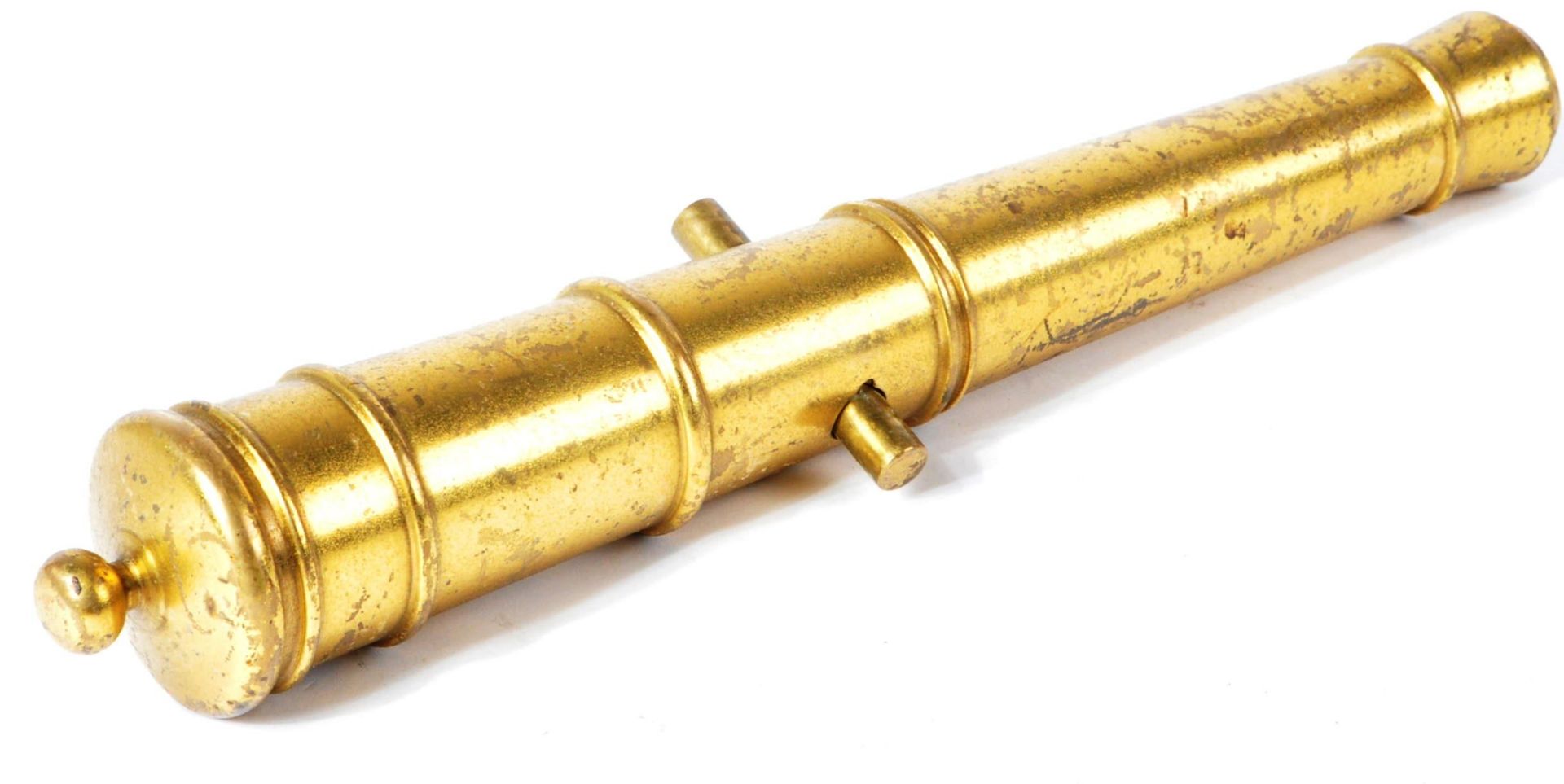 19TH CENTURY VICTORIAN GILDED BRONZE CANNON - Bild 4 aus 6