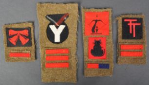 COLLECTION OF BRITISH INFANTRY DIVISION WWII FORMATION PATCHES