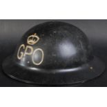 WWII BRITISH HOME FRONT GENERAL POST OFFICE ARP HELMET