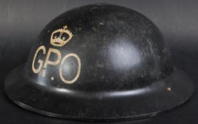 WWII BRITISH HOME FRONT GENERAL POST OFFICE ARP HELMET