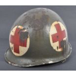 WWII SECOND WORLD WAR UNITED STATES ARMY M1 MEDICS HELMET