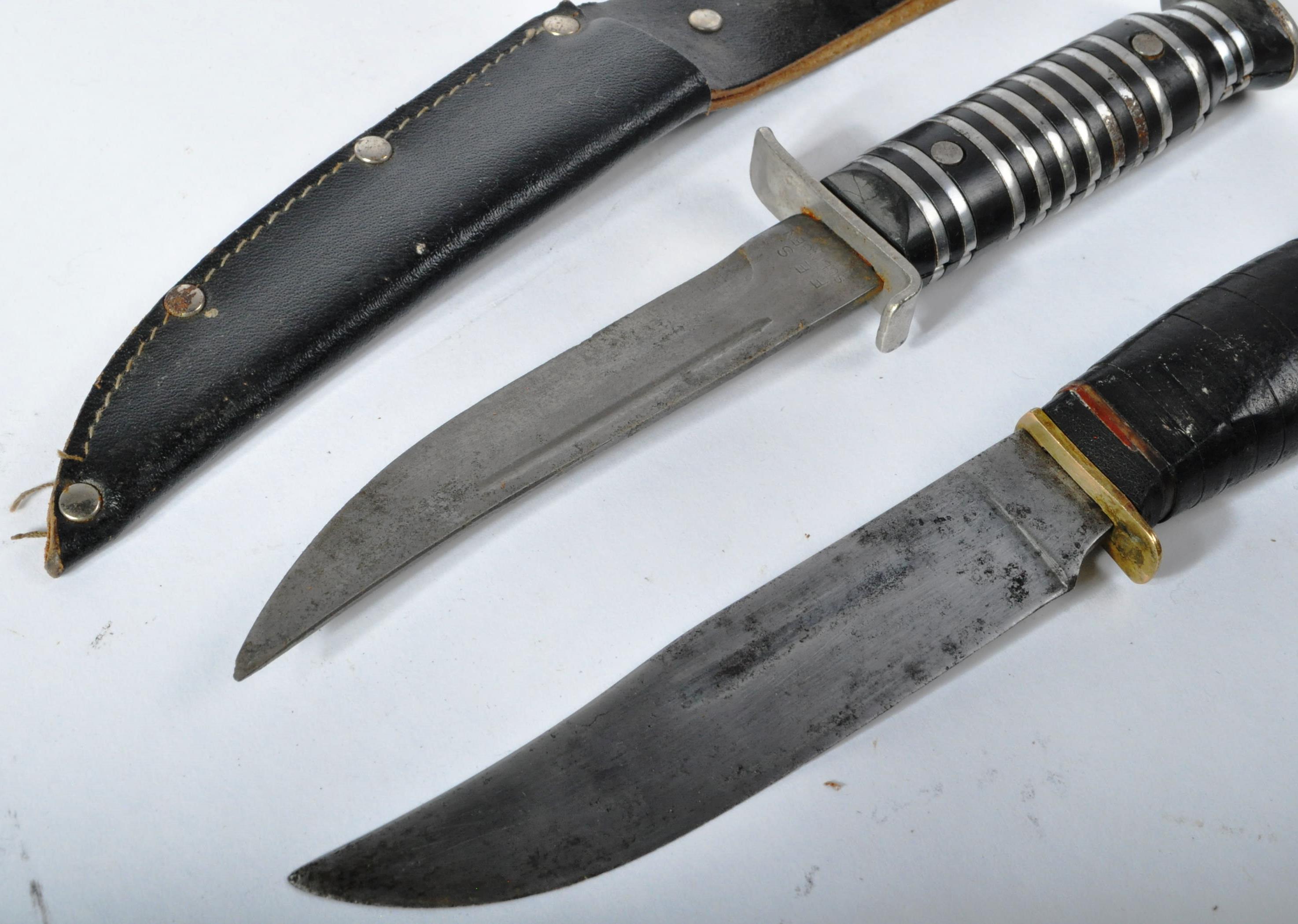 TWO WWII SECOND WORLD WAR THIRD REICH NAZI GERMAN TRENCH KNIVES - Image 2 of 7