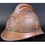 EARLY 20TH CENTURY FRENCH 1895 PATTERN BRASS FIREMANS HELMET